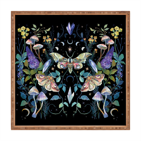 Clara McAllister Crystals Moth Mushroom Square Tray