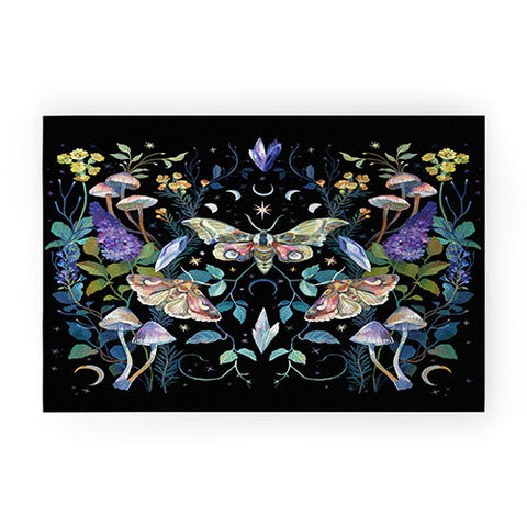 Clara McAllister Crystals Moth Mushroom Welcome Mat