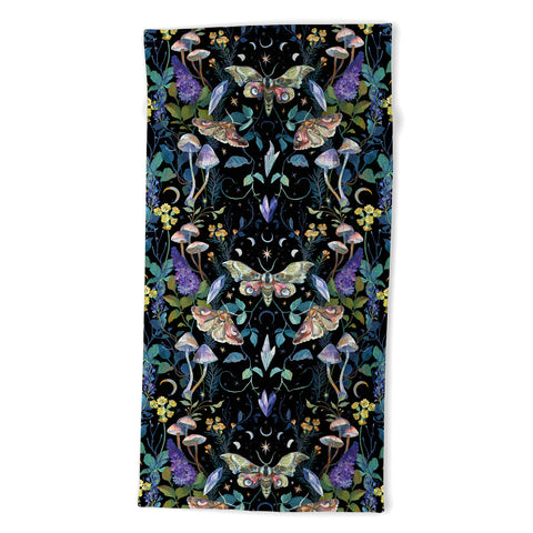 Clara McAllister Crystals Moth Mushroom Beach Towel