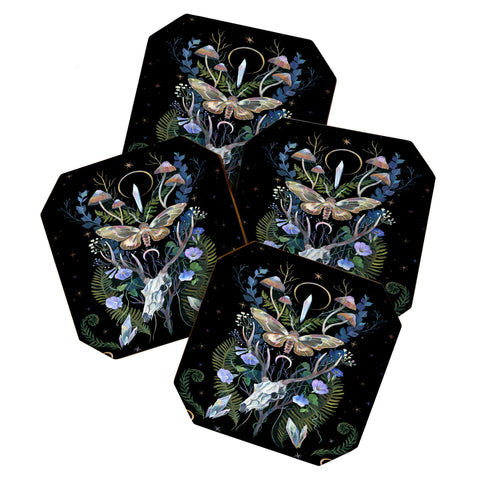 Clara McAllister Deer Skull Coaster Set