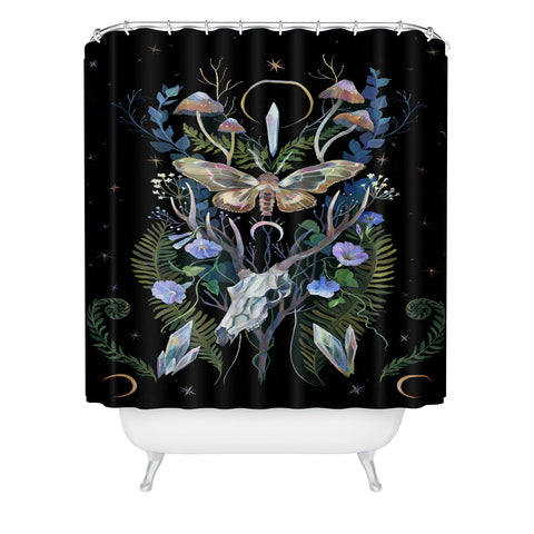 Clara McAllister Deer Skull Shower Curtain