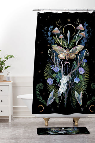 Clara McAllister Deer Skull Shower Curtain And Mat
