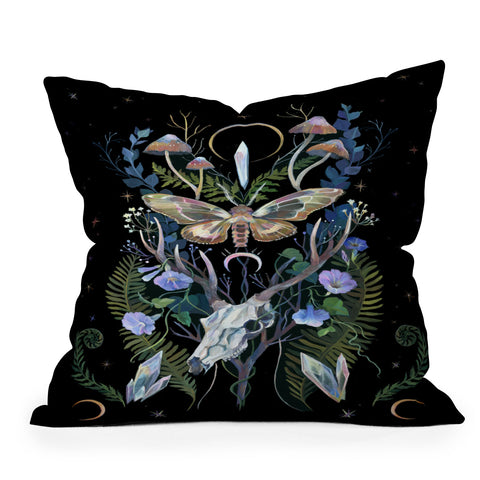 Clara McAllister Deer Skull Throw Pillow