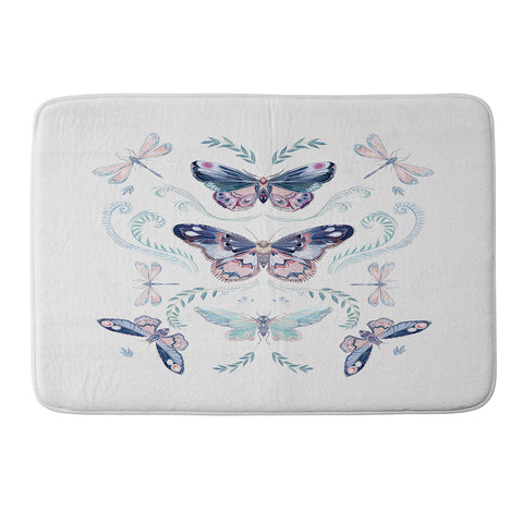 Clara McAllister Delicate Butterfly Memory Foam Bath Mat