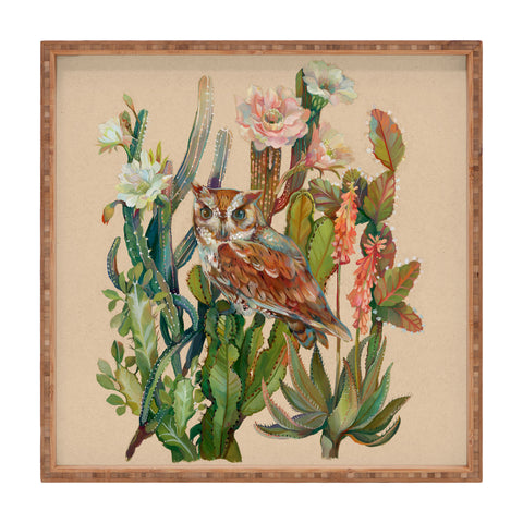 Clara McAllister Desert Owls Square Tray