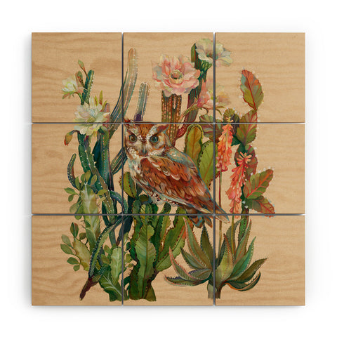 Clara McAllister Desert Owls Wood Wall Mural