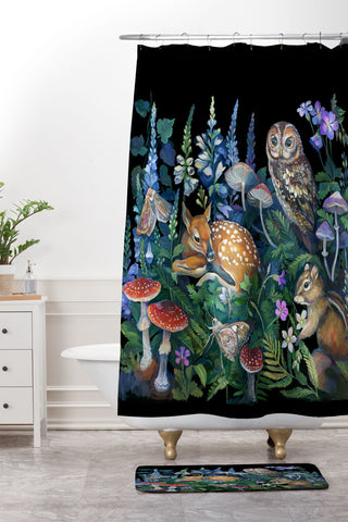 Clara McAllister Enchanted Woodland Shower Curtain And Mat