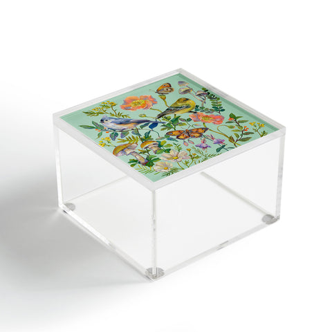 Clara McAllister Floral Birds Acrylic Box