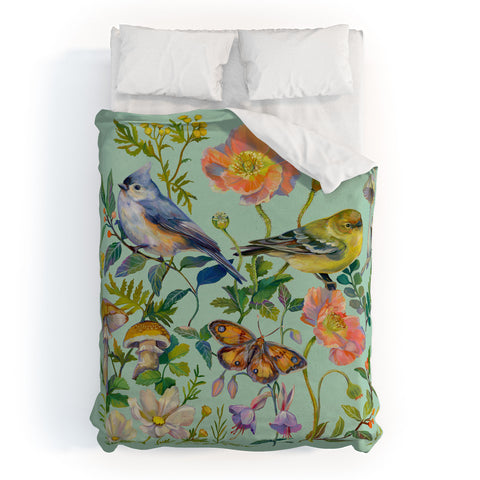 Clara McAllister Floral Birds Duvet Cover