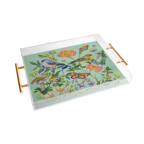 Clara McAllister Floral Birds Acrylic Tray