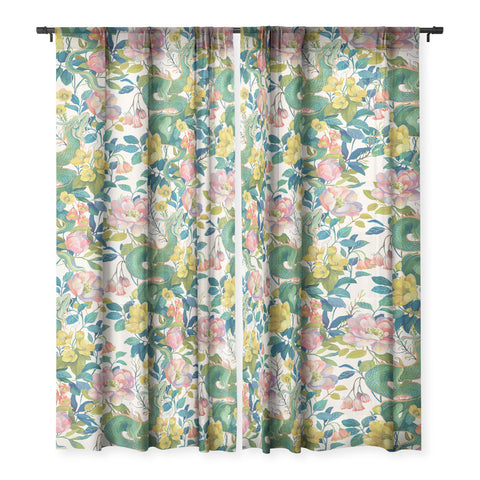Clara McAllister Floral Dragon Sheer Non Repeat