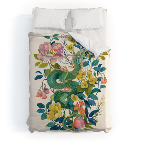 Clara McAllister Floral Dragon Duvet Cover