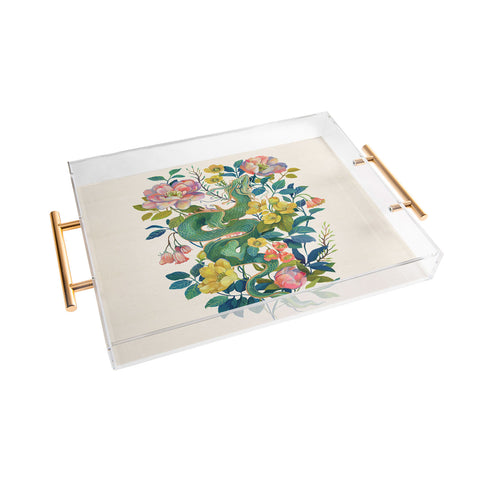 Clara McAllister Floral Dragon Acrylic Tray