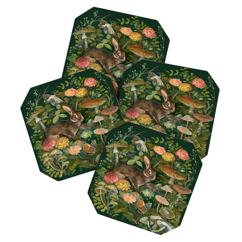 Clara McAllister Floral Moth Bouquet Coaster Set