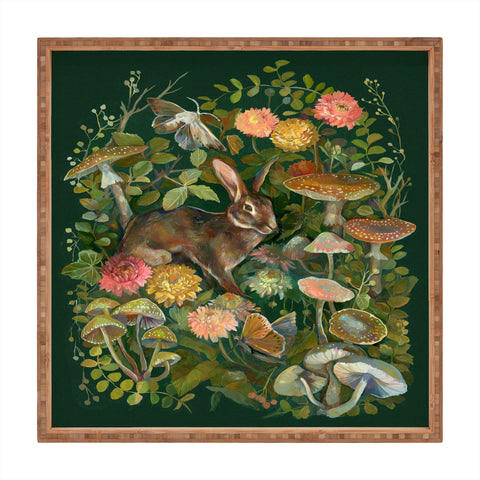 Clara McAllister Floral Moth Bouquet Square Tray