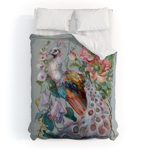 Clara McAllister Floral Peacock Duvet Cover