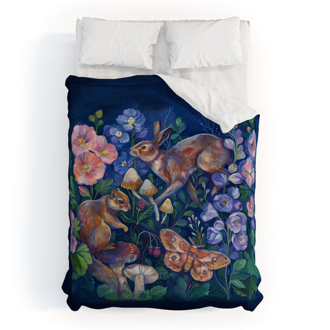 Clara McAllister Floral Rabbit Garden Duvet Cover