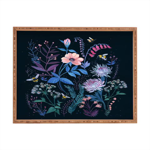 Clara McAllister Flower bees Rectangular Tray