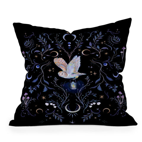 Clara McAllister Flying Owl Outdoor Throw Pillow