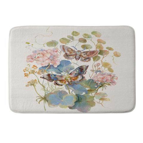 Clara McAllister Geranium Moths Memory Foam Bath Mat