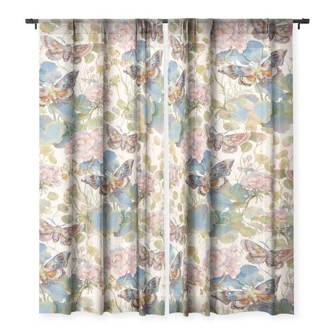 Clara McAllister Geranium Moths Sheer Non Repeat