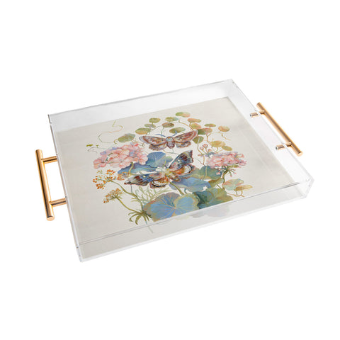 Clara McAllister Geranium Moths Acrylic Tray