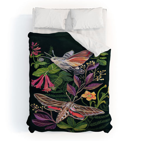 Clara McAllister Hummingbird moth Duvet Cover