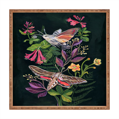 Clara McAllister Hummingbird moth Square Tray