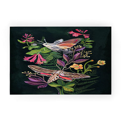 Clara McAllister Hummingbird moth Welcome Mat