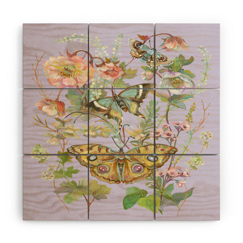 Clara McAllister Lilac Butterfly Wood Wall Mural