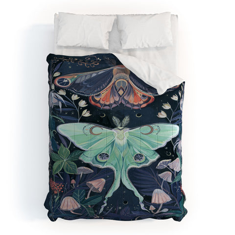 Clara McAllister Luna Moth Painting Comforter