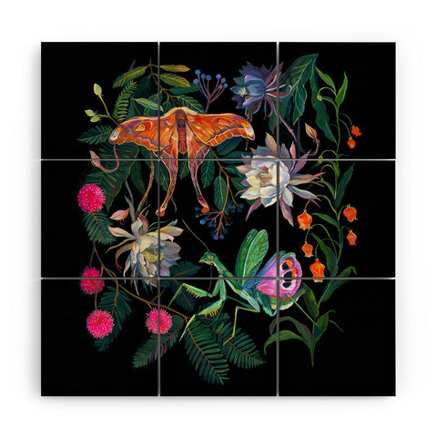 Clara McAllister Mantis Moth Wood Wall Mural