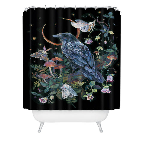 Clara McAllister Moon Crow Shower Curtain