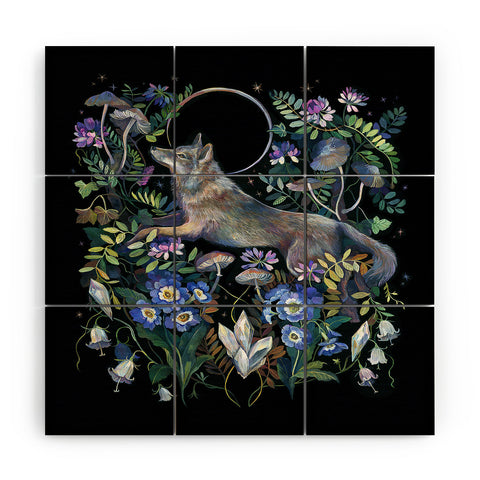 Clara McAllister Moon Wolf Wood Wall Mural