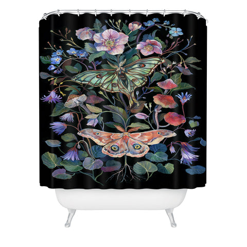 Clara McAllister Moths Magic Shower Curtain