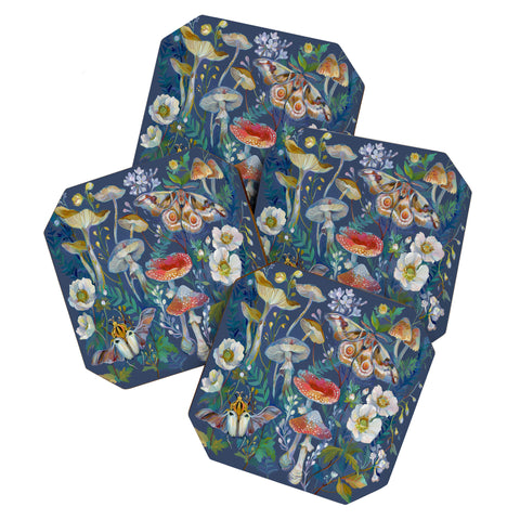 Clara McAllister Mushroom Beetle Garden Coaster Set