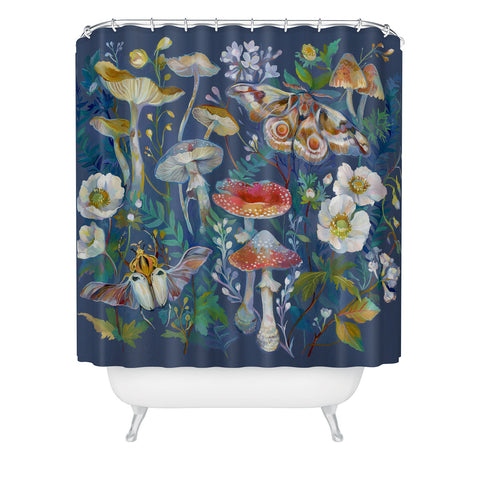 Clara McAllister Mushroom Beetle Garden Shower Curtain