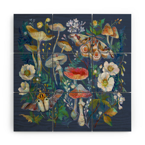 Clara McAllister Mushroom Beetle Garden Wood Wall Mural