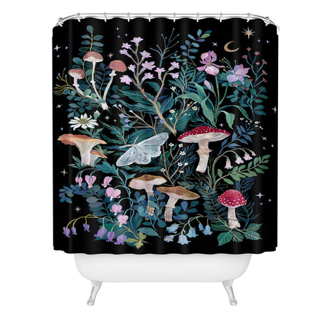 Clara McAllister Mushroom Night Garden Shower Curtain