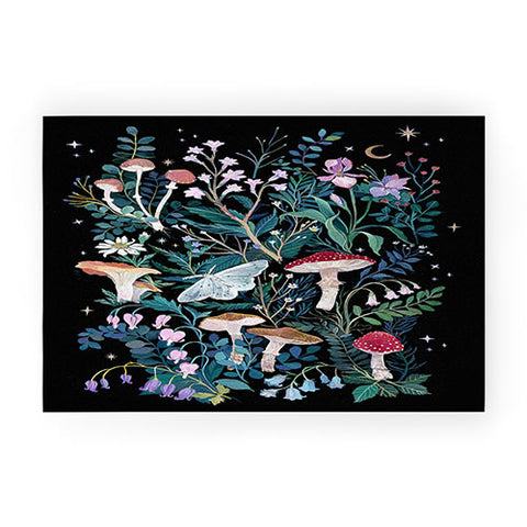 Clara McAllister Mushroom Night Garden Welcome Mat