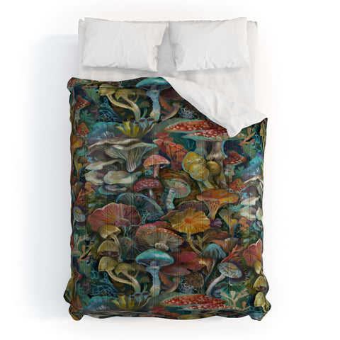 Clara McAllister Mushrooms Print Comforter