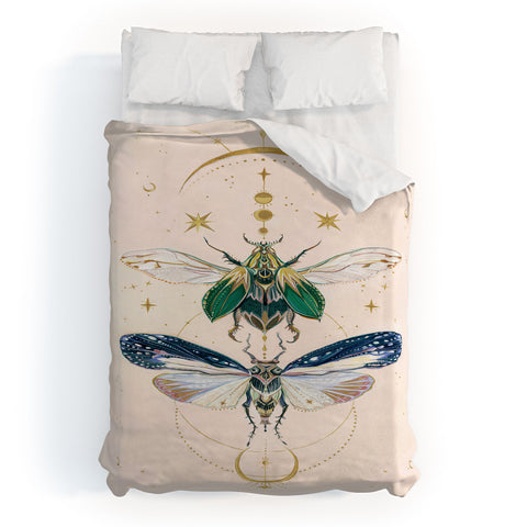 Clara McAllister Mystical Insects Moon Duvet Cover