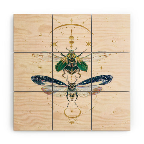 Clara McAllister Mystical Insects Moon Wood Wall Mural