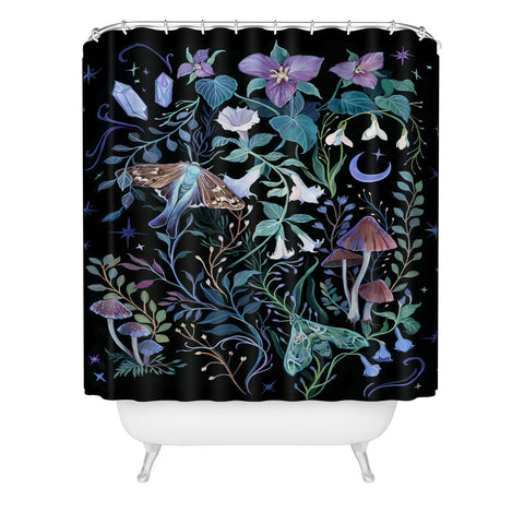 Clara McAllister Night Blooms Shower Curtain
