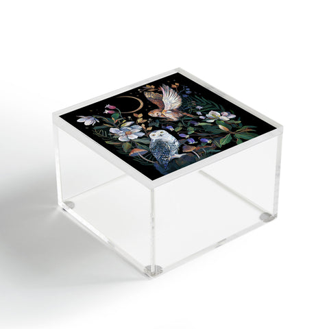 Clara McAllister Owls Magnolia Acrylic Box
