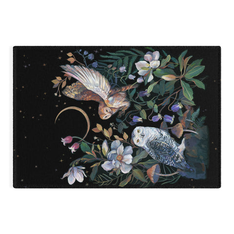 Clara McAllister Owls Magnolia Outdoor Rug