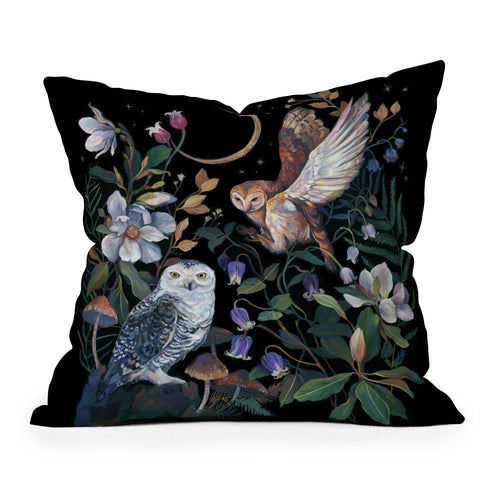 Clara McAllister Owls Magnolia Throw Pillow