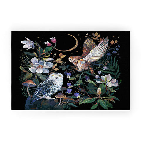 Clara McAllister Owls Magnolia Welcome Mat