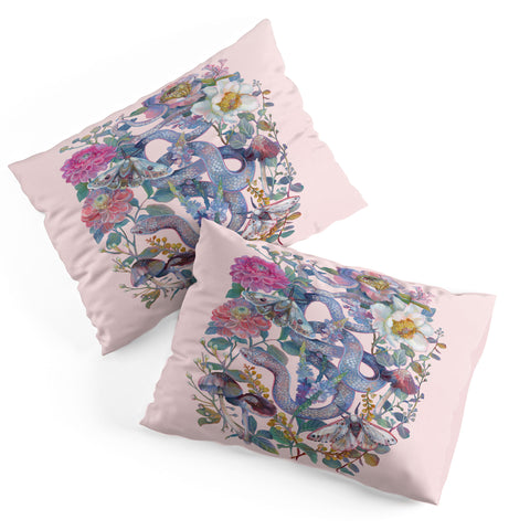Clara McAllister Pink Floral Snake Pillow Shams