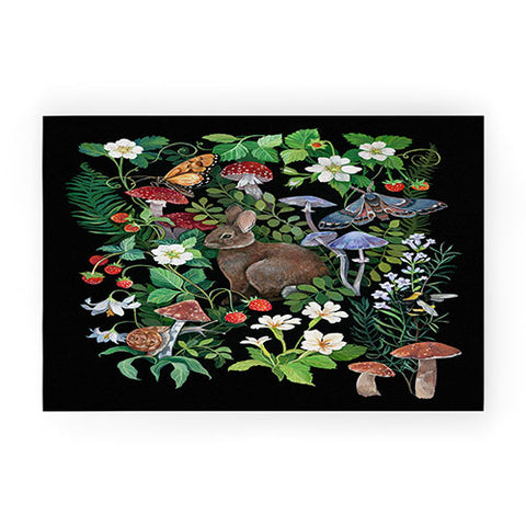 Clara McAllister Rabbit Garden Mushroom Welcome Mat
